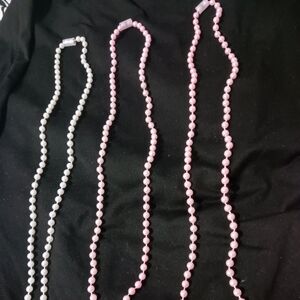 Bundle of Girl plastic Pearls fashion long necklaces